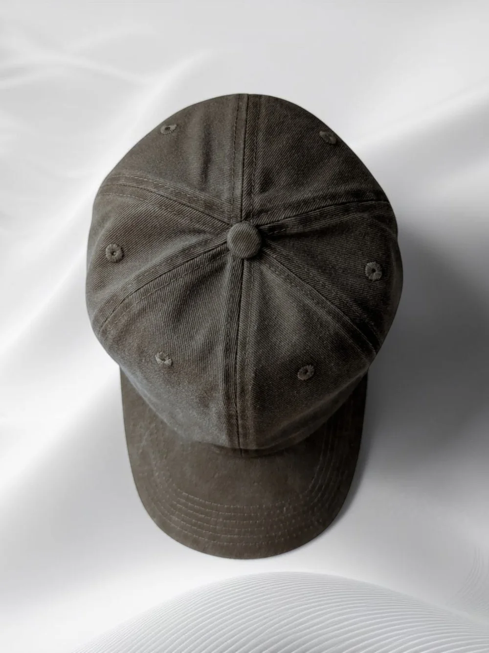 Women's Men's Dyed Washed Cotton New Plain Polo Style Baseball Cap Hat Khaki